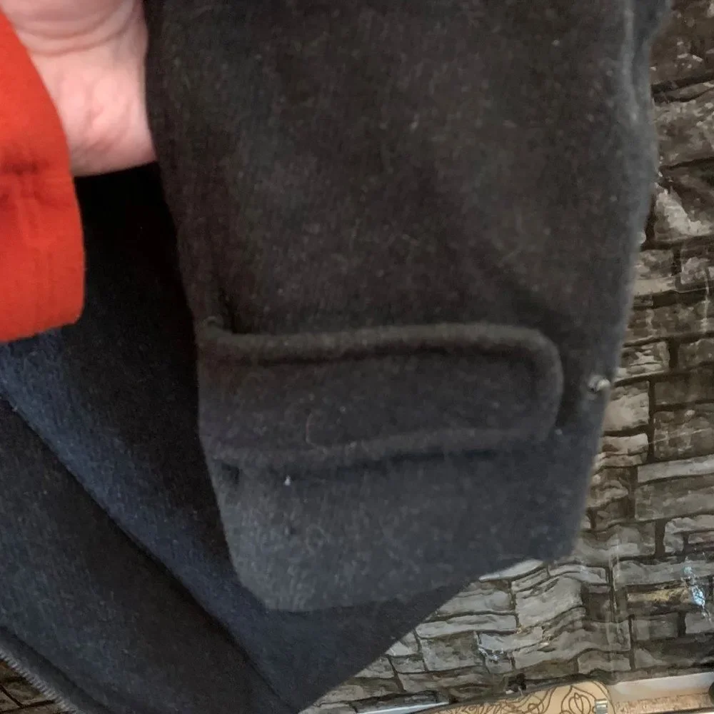 Calvin Klein Men's Dark Charcoal Black Wool Coat Jacket Size Small - Picture 6 of 14